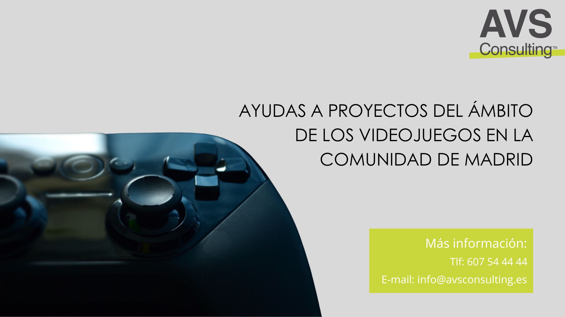 Ayudas a Proyectos del Ámbito de los Videojuegos en la Comunidad de